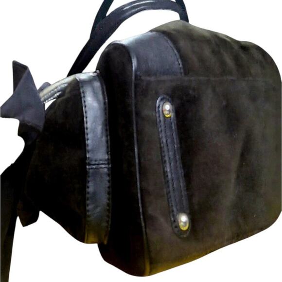 Juicy Couture Black Velour Scottie Dog Rhinestone Daydreamer Tote Y2K with Bow - Picture 11 of 13